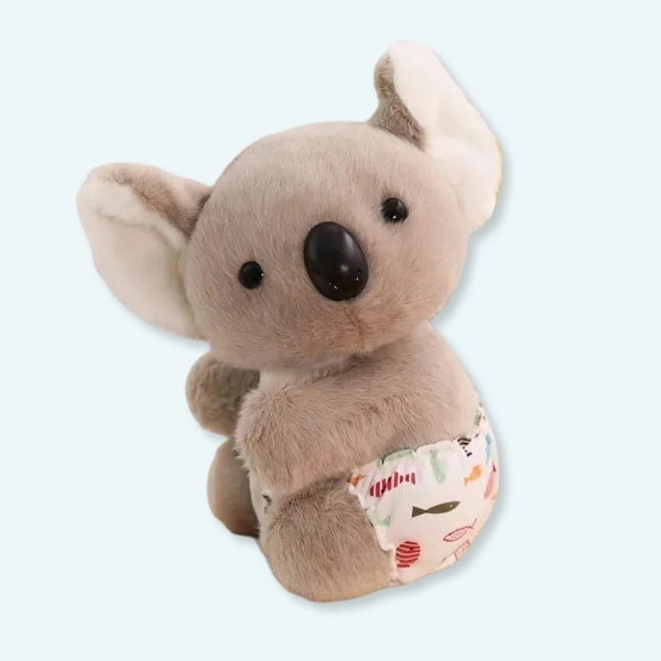 Avec ces belles petites oreilles, sa tête tourné et son regard tendre, la peluche koala kawaii grise plaira autant aux petits garçons et qu'aux petites filles en quête de douceur. Notre peluche Koala est un compagnon idéal pour la sieste et le coucher. Notre peluche Koala est parfaite !