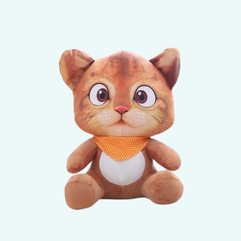 Jouet Doux Dessin Animé Peluche Mignonne Oreiller Peluche Chat Long 50cm - Doudou Câlin Enfant, Cadeau Fille Orange Jouet Chat Orange Oreiller Jouet 22x30 Cm