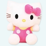 Découvrez cette adorable peluche Hello Kitty rose, elle est parfaite pour offrir comme cadeau à votre fille qui est une fan d'Hello Kitty.Cette peluche à une texture douce, elle est faite de matériaux de qualité, elle est merveilleuse. Cet adorable jouet est parfait pour les câlins et les jeux.