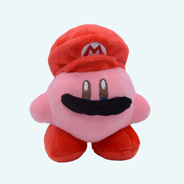 Petite peluche Kawaii Kirby déguisé en Mario Peluche Mario Kawaii