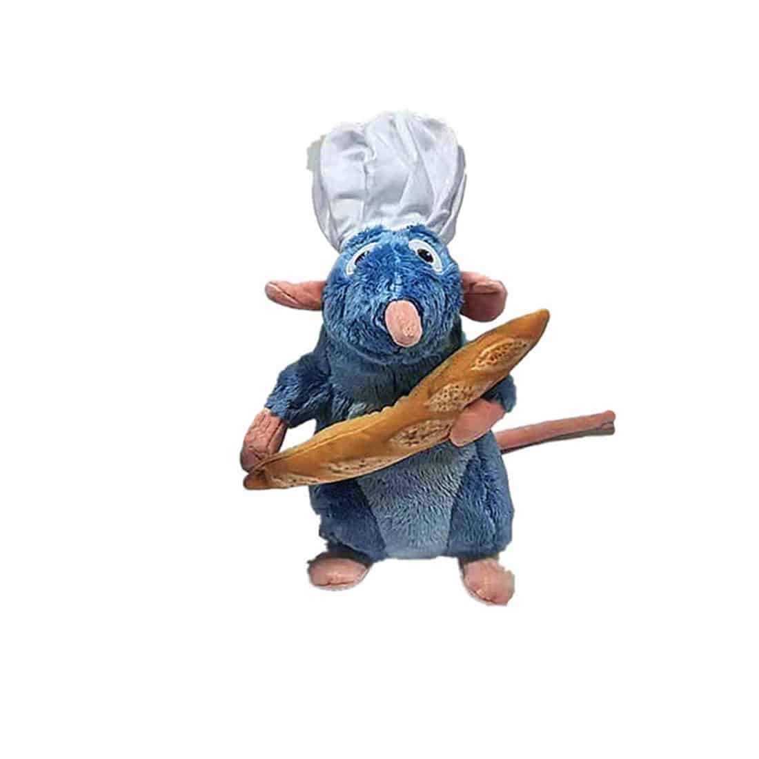 Peluche Ratatouille avec une baguette de pain • Ma Peluche