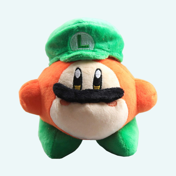 Petite peluche Kawaii Kirby déguisé en Luigi Petite peluche Kawaii Kirby deguise en Luigi