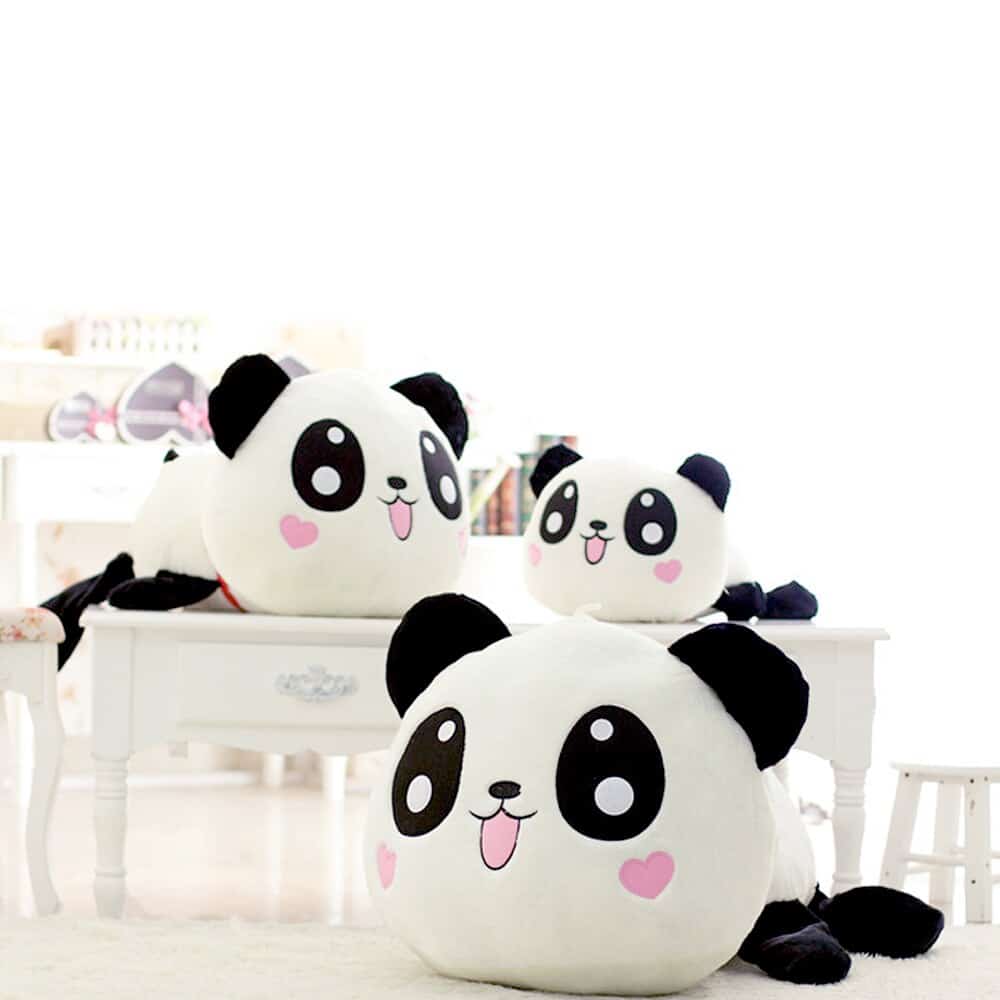 Peluche panda cœur oreiller Peluche Animaux Peluche Panda Matériaux: Coton