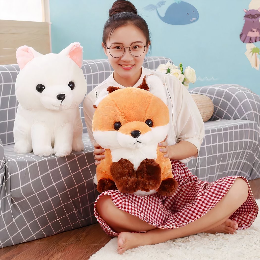 Peluche Renard Géant – 45 Ou 65 Cm, Coussin Câlin Kawaii, Doudou Moelleux, Cadeau Pour Fille Ou Garçon
