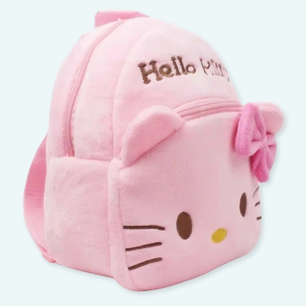 Un sac à dos en peluche tout rose à l'effigie du personnage Hello Kitty. Les bretelles du sac sont doux pour ne pas blesser ses épaules, elles sont ajustables pour s'adapter à tous les âges. Ses aventures sont adorables et innocentes, et ses histoires inspirent des personnes de tous âges.