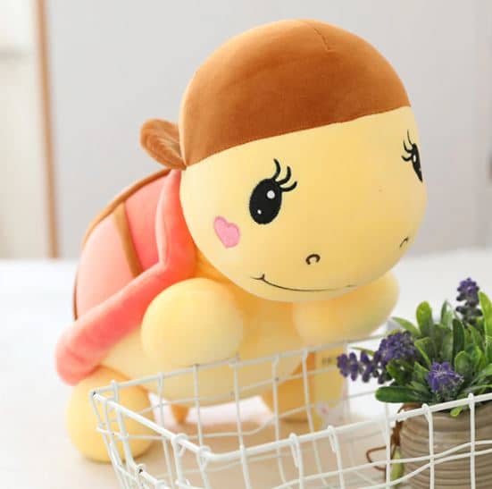 peluche tortue rose