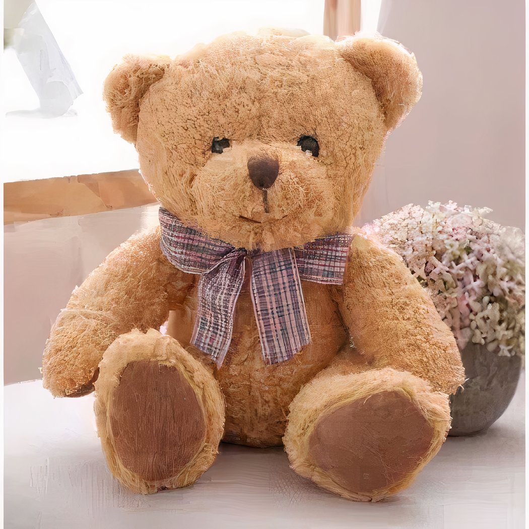 Histoire dOurs - Grande Peluche Ours - Le Nounours - Ocre - 40 cm