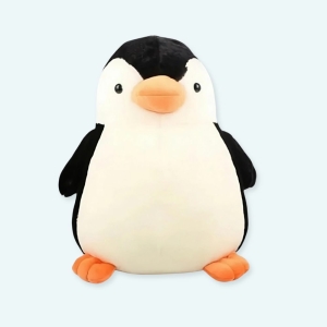 Voici la peluche pingouin dodu, qui est si jolie ! Elle est rigolote avec ses yeux pleins de malice, et son gros bidon lui permet d'avoir bien chaud sur la banquise ! C'est un pingouin noir et blanc avec un ventre rond et dodu, qui est très doux au toucher. Les enfants vont l'adorer !
