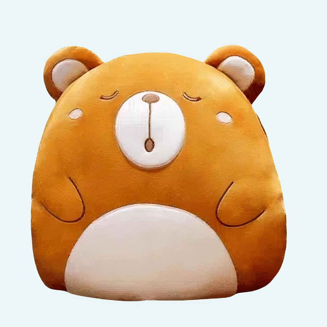 Poupée D'ours En Peluche D'halloween Tenant Une Citrouille | Vecteur