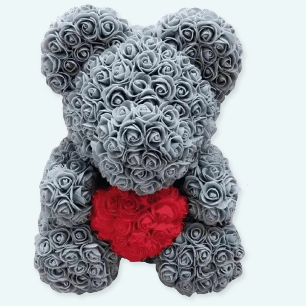 Peluche ours roses grises coffret collector IMG Peluche ours roses grises 1 1