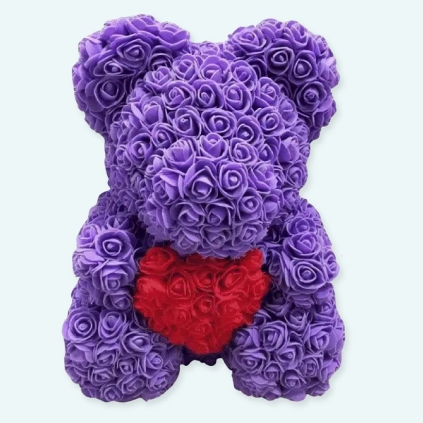 Peluche ours roses violettes IMG Peluche ours roses turquoises 1 1