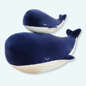 Peluche géante baleine bleue marine