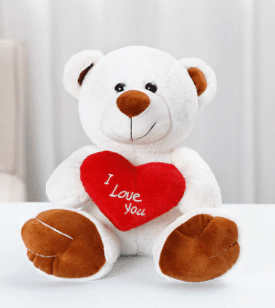 Peluche ours blanc amour • Ma Peluche - Main Image
