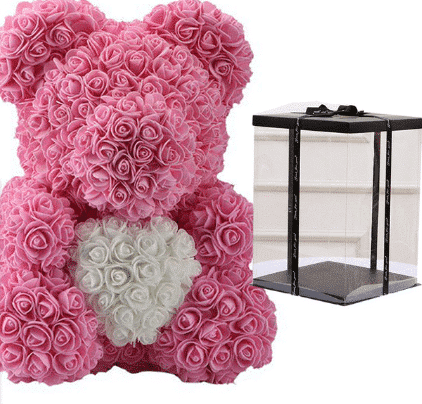 ours en peluche en rose