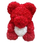 Peluche ours roses rouges Peluche Saint-Valentin Matériaux: Coton