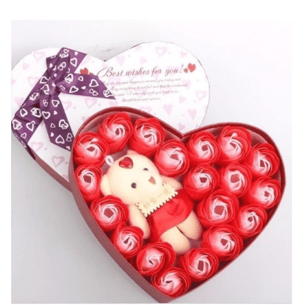 Peluche ours rouge coffret amour Peluche Saint-Valentin Matériaux: Coton