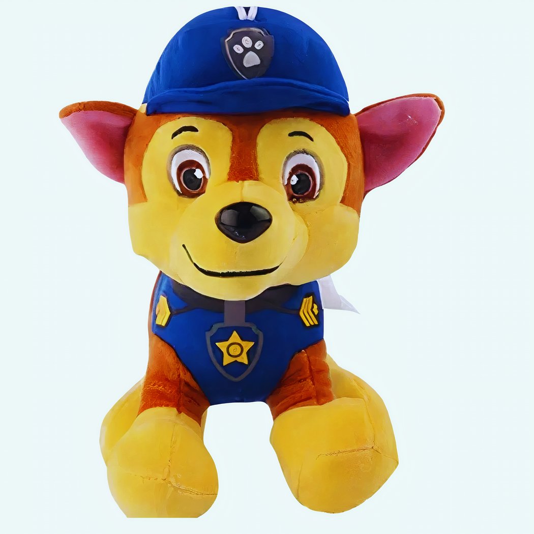 Peluche CHASE La Pat' Patrouille (Paw Patrol) 30 Cm - Avec Sac à Dos, Occasion
