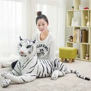 Grande peluche tigre blanc Peluche Géante Matériaux: Coton
