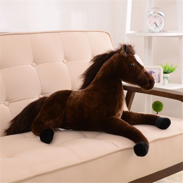Peluche cheval marron adorable Peluche Cheval Matériaux: Coton