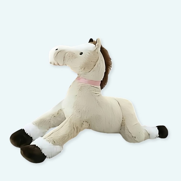 Peluche cheval marron blanc Peluche Cheval Taille: 120cm