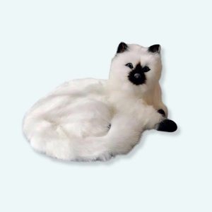 Peluche chat en poupée blanc Peluche Animaux, bonne qualité et très doux