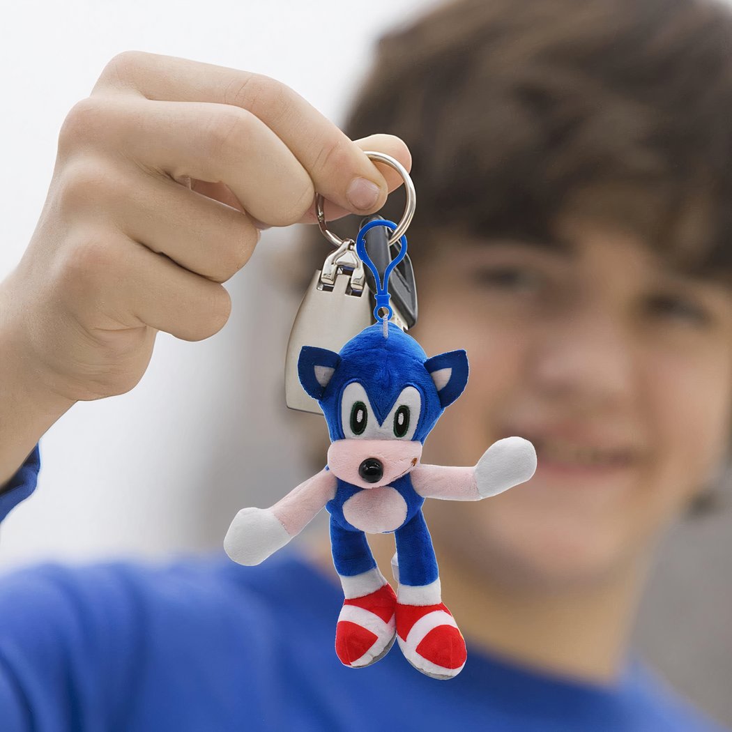 Peluche Sonic The Hedgehog Avec Porte-clés Et Porte-monnaie - Clip Multifonction Mignon