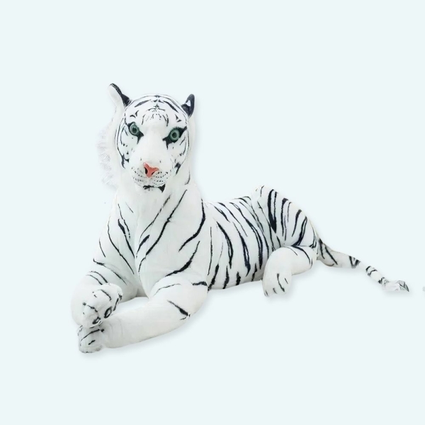 Envie de faire plaisir à votre enfant, optez pour cette grande peluche tigre blanc. Avec ses dimensions et ses rayures noires, c’est l’imitation parfaite d’un vrai tigre blanc. Il est un jouet parfait et peut décorer aussi la chambre de votre garçon ou fille.