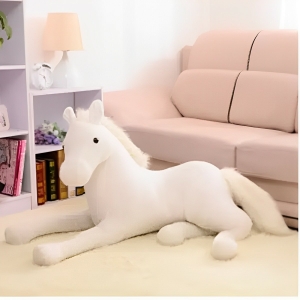 Peluche cheval blanc