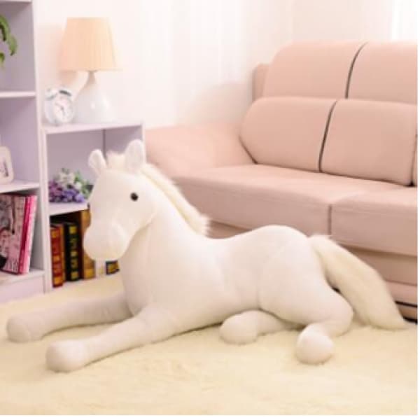 Peluche cheval blanc Peluche Cheval Matériaux: Coton