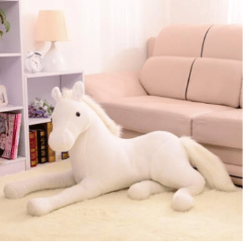 Peluche cheval blanc Peluche Cheval Matériaux: Coton