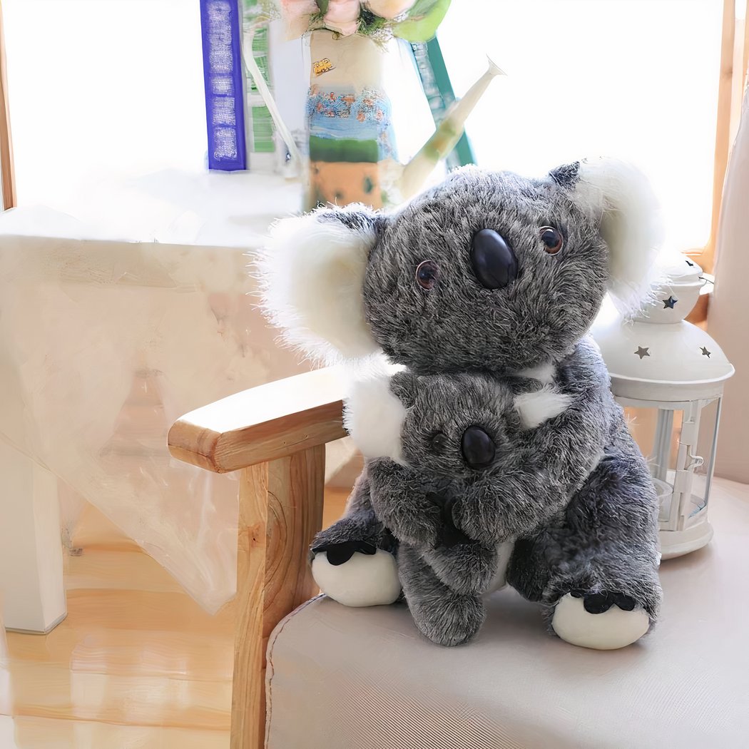 Peluche Koala Maman Et Bébé – 30 Cm, Doux, Cadeau Anniversaire Noël Dès 3 Ans