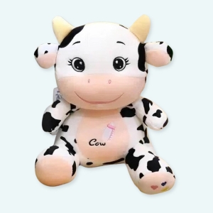 Cette  vache en peluche convient aux jeunes enfants ou même aux bébés. Disponible en 2 tailles, cette vache est une peluche que vous ne voudrez pas manquer, surtout que noël approche à grands pas et vous n'avez toujours pas acheté vos cadeaux.