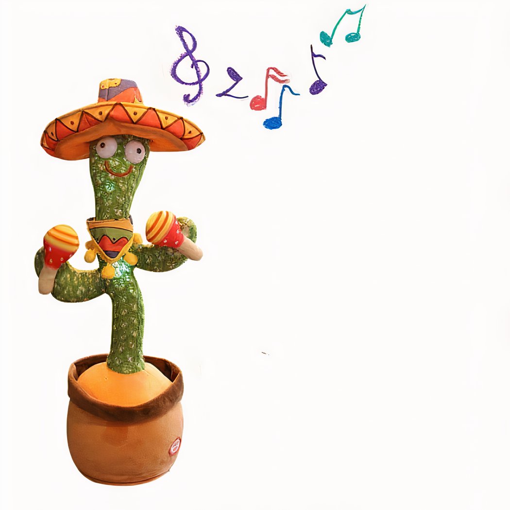Jouet Cactus dansant et chantant électrique, 120 chansons, Cactus dansant et tordant, enregistrement lumineux, apprendre à parler, peluche torsadée | Rakuten