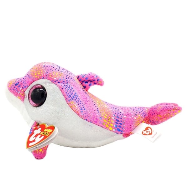 Ty – bonnet en peluche, grands yeux, dauphin rose, Collection d’animaux, jouets poupée poisson des profondeurs, cadeau d’anniversaire de noël, 15CM Uncategorized a75a4f63997cee053ca7f1: 15cm