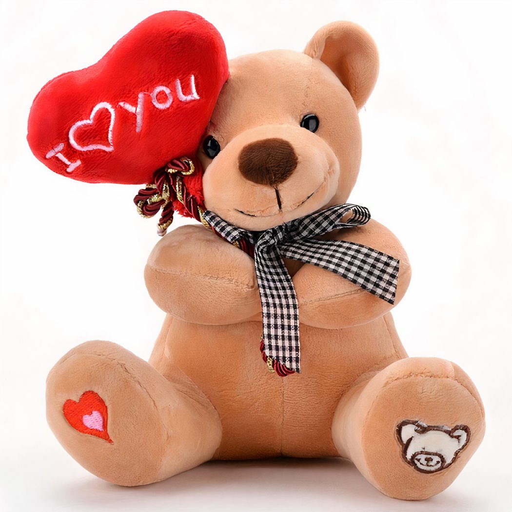 Ours en Peluche avec Fleurs Éternelles et Bouquet de Roses - Cadeau Saint Valentin pour Femmes, Petite Amie et Fille
