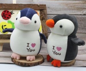 Peluche pingouin I love you Peluche Saint-Valentin a7796c561c033735a2eb6c: Bleu|Noir|Rose