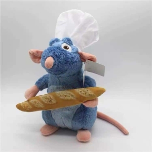 Peluche Ratatouille avec une baguette de pain Peluche Ratatouille Peluche Disney Matériaux: Coton