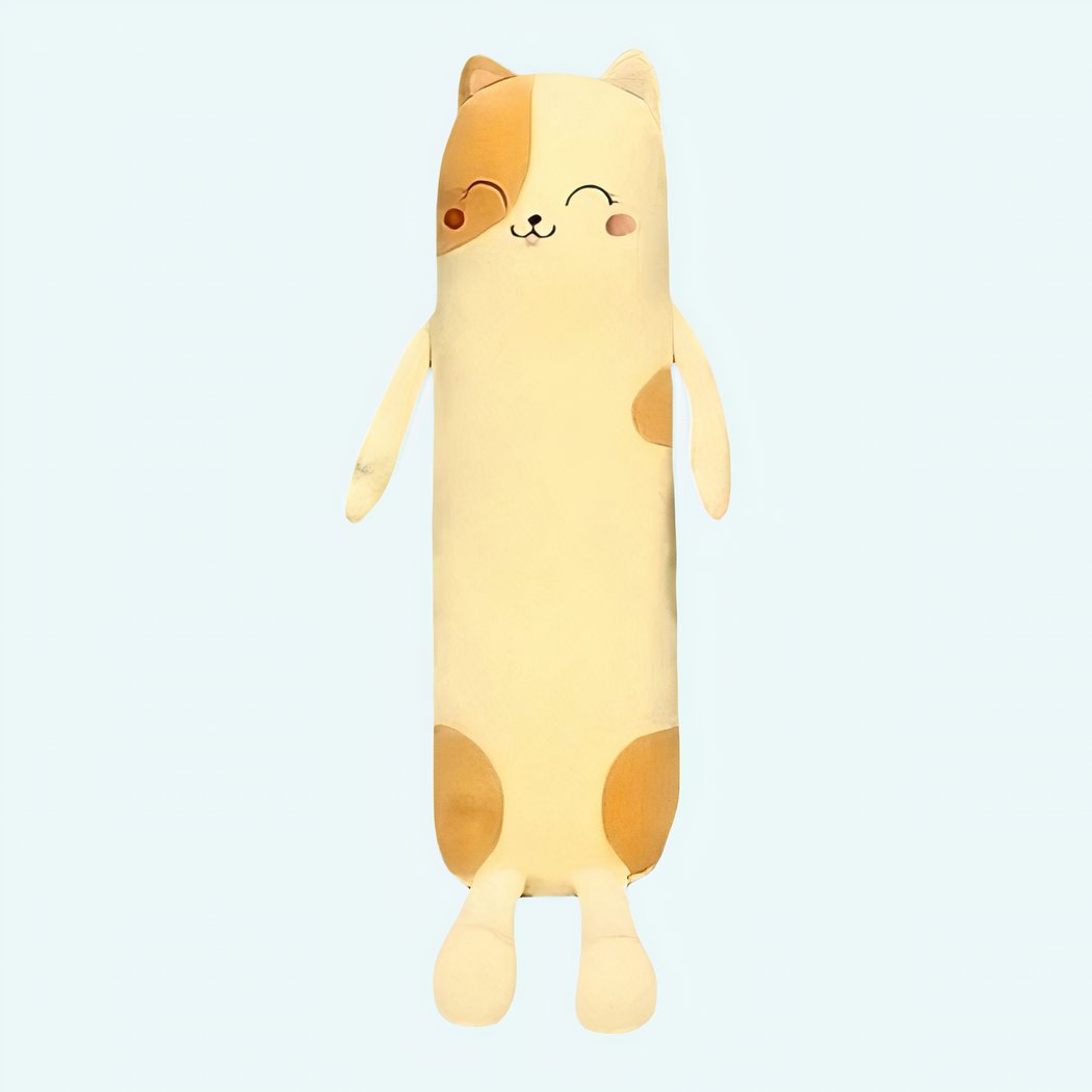 shownicer Jouet en peluche chat kawaii, coussin en peluche, cadeau pour enfants et filles de 3 ans et plus, rose, 23 cm