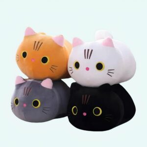 TOPLITHE Peluche Chat Kawaii – Oreiller Lesté Doux, Plusieurs Tailles (40 à 100 Cm), Parfait Pour Câliner