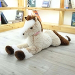 Peluche cheval marron blanc Peluche Cheval Taille: 90cm