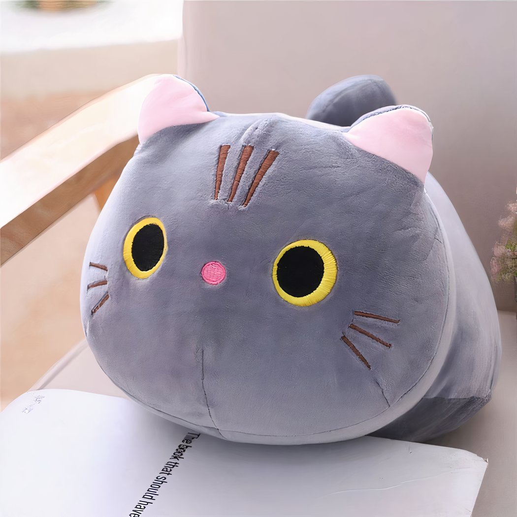 NatureMan Adorable chaton en peluche Oreiller doux pour enfants (blanc NatureMan Adorable chaton en peluche Oreiller doux pour enfants (blanc