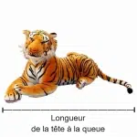 Peluche oreiller tigre marron 87aa0330980ddad2f9e66f: 50-55 cm|65-70 cm