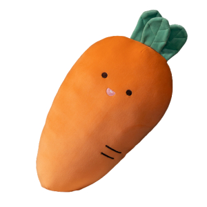 Peluche poupée en forme de carotte orange qui sourit