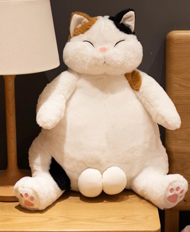 Peluche gros chat blanc • Ma Peluche