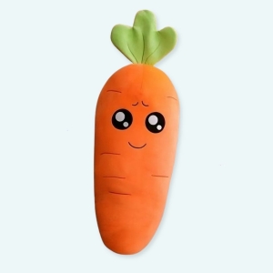 Découvrez notre peluche géante carotte timide et son air si mignon ! Sa taille gigantesque vous impressionnera, tout comme votre enfant, qui sera emballé par cette grosse peluche orange toute douce et légère. C'est le cadeau parfait pour tous les enfants et les adultes fans de nature et de jardinage.