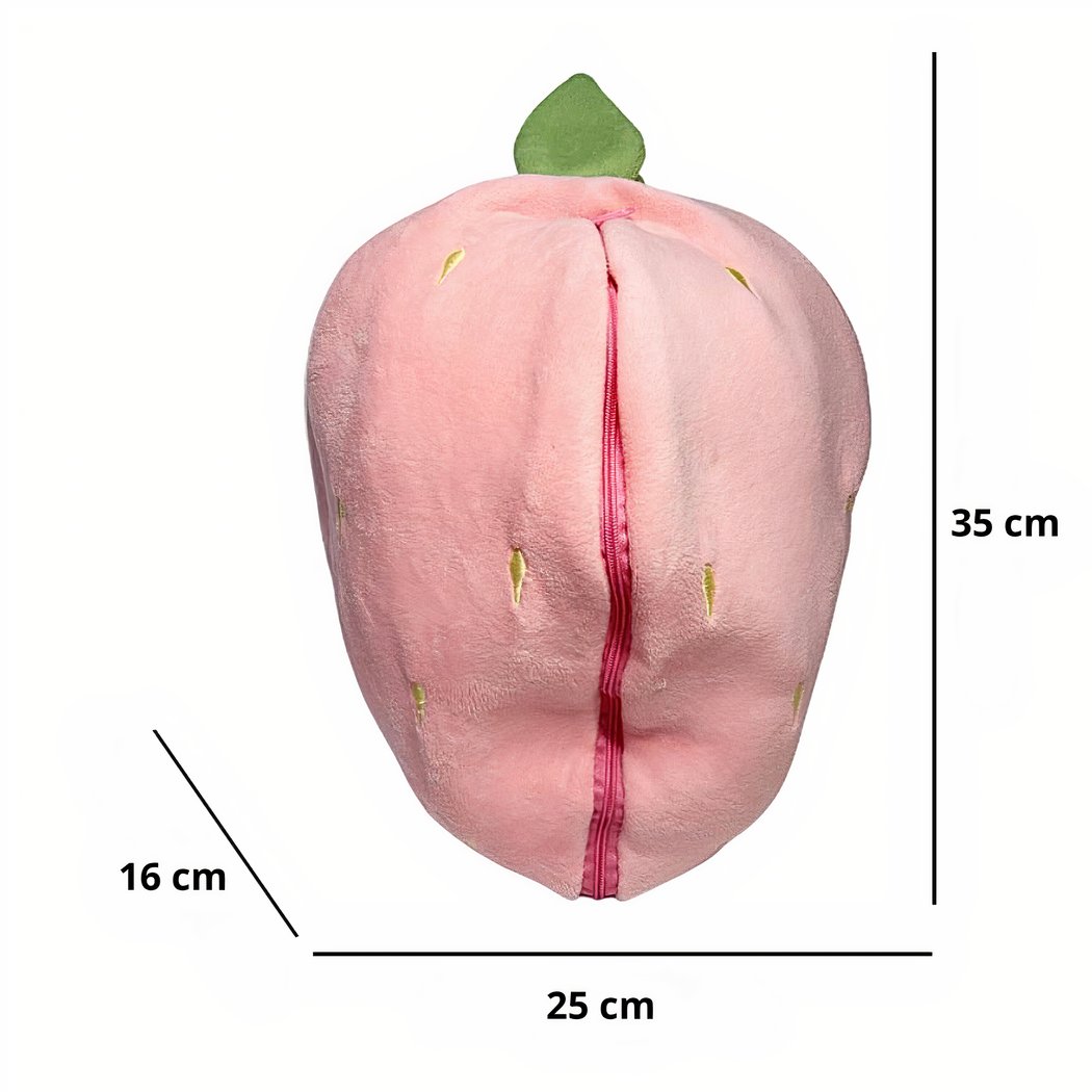 Peluche lapin fraise qui respire avec berceuses • Ma Peluche