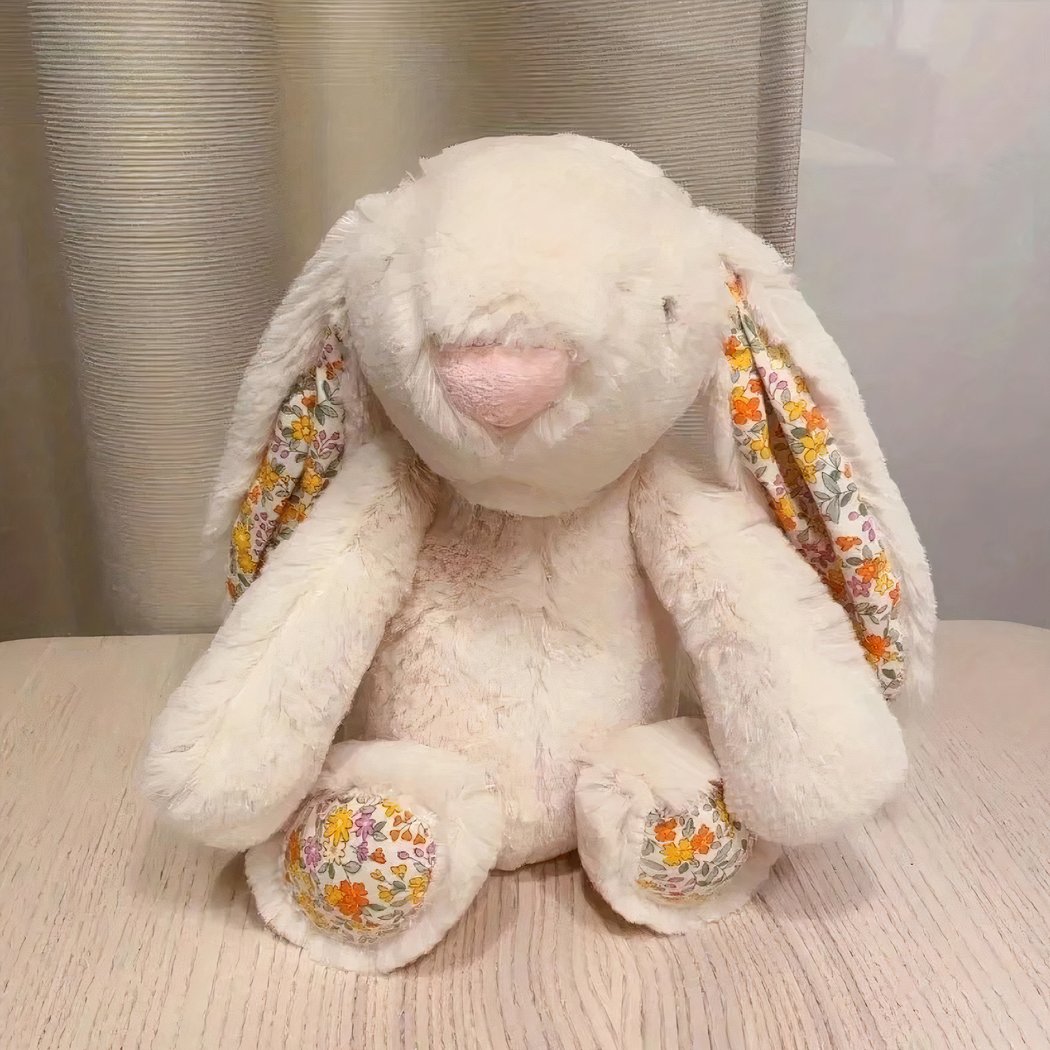 AYNKH 2 Bandeaux Oreilles De Lapin En Peluche – Pliable Et Doux, Accessoire Cosplay Carnaval Pour Enfant Et Adulte, Blanc/rose/kaki