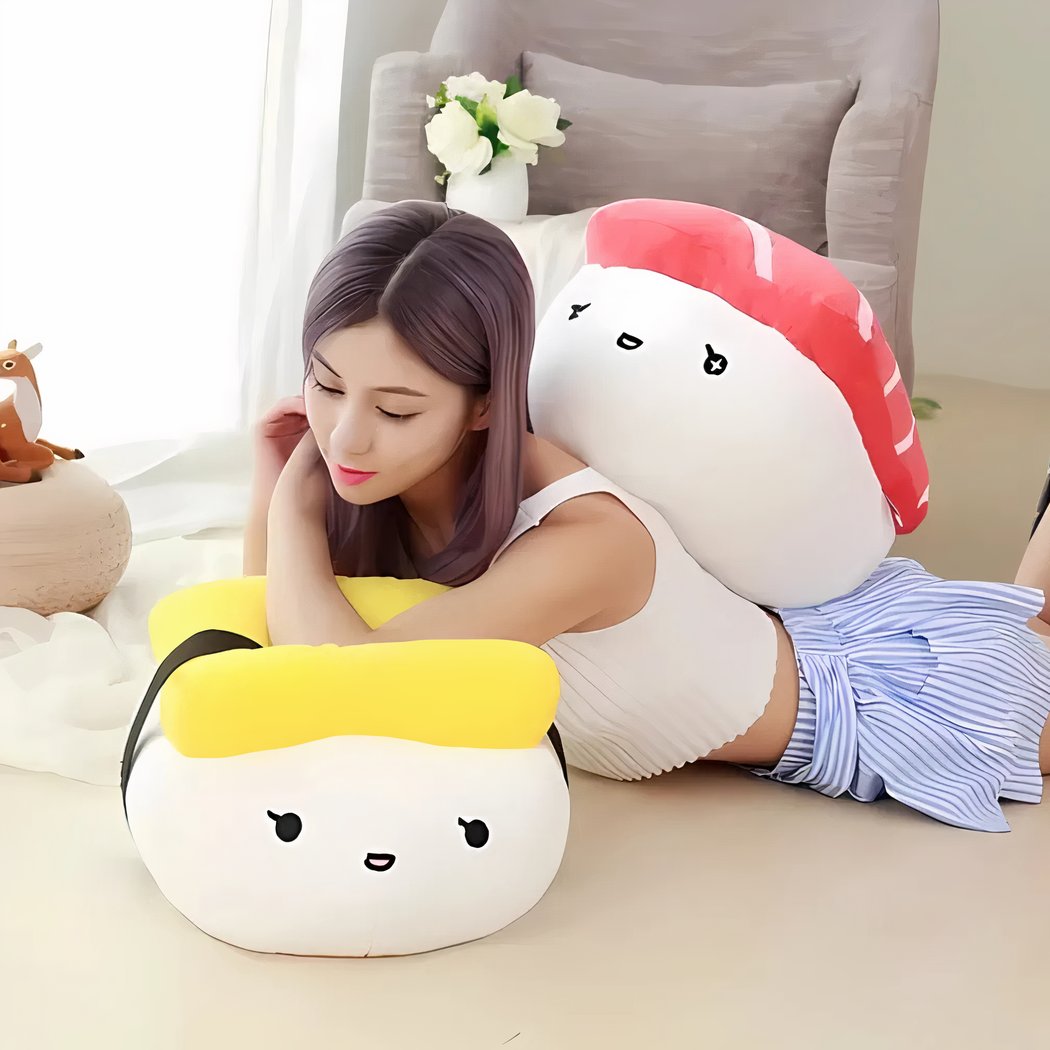 Chunful Lot de 3 Coussins en Peluche Douce en Forme de Nuage pour Enfants - Motif Lune