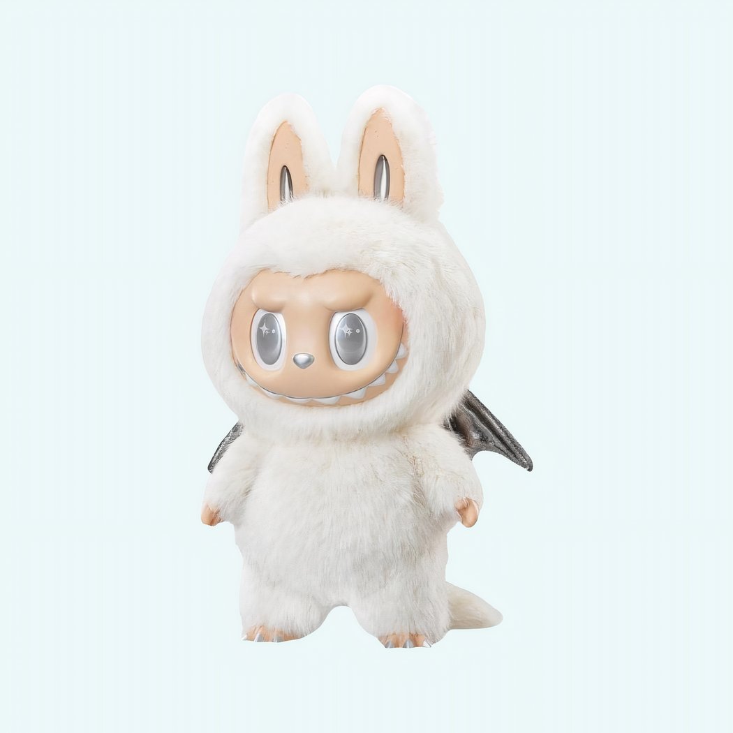 Peluche type Zimomo Labubu ange blanc • Ma Peluche
