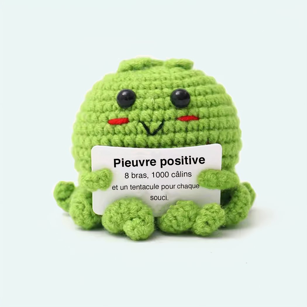 Otuuz Merci Cadeaux Collègue de Travail Petite Poupée Positive Tournesol au Crochet Cadeau Départ pour Maitresse Employés Retraite Porte Clés et Carte de Vœux avec Fleurs Séchées(Bonne Chance